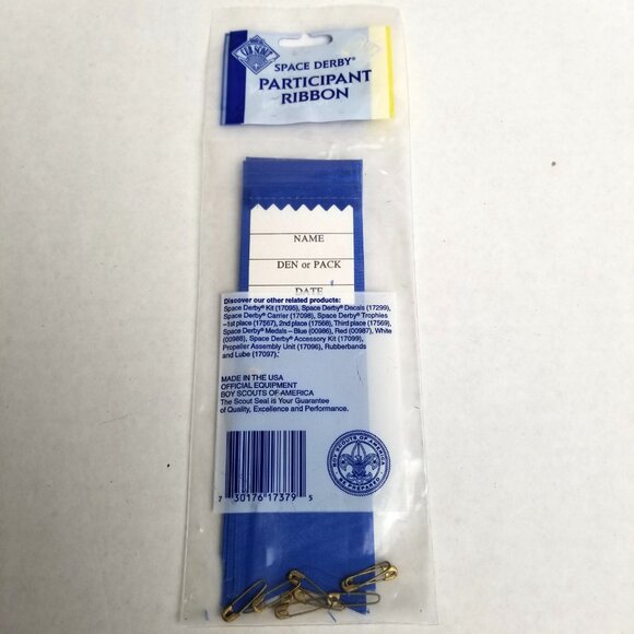 Boy Scouts Space Derby Participant Ribbon Blue NOS Sealed 10 Pack Cub Scout BSA - Picture 2 of 3